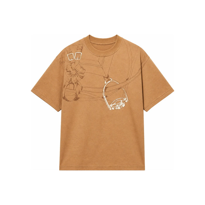 HERMES Grand Manege Maxi Short-Sleeve T-Shirt Size 40