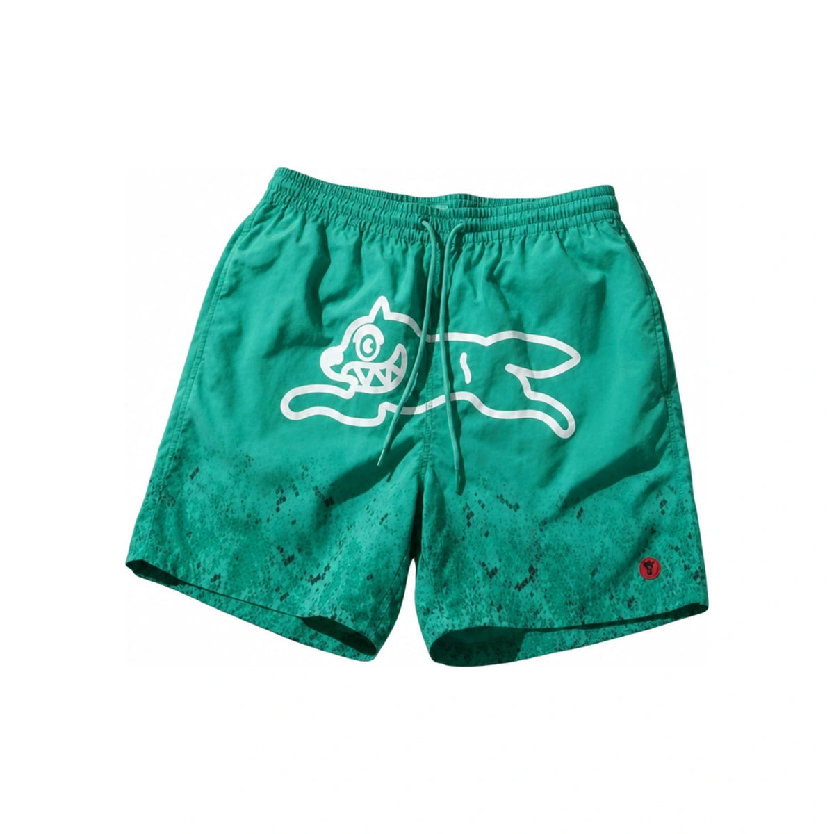 ICECREAM Solid Cotton Drawstring Short Pants for Men IC26113 BLUE DOM