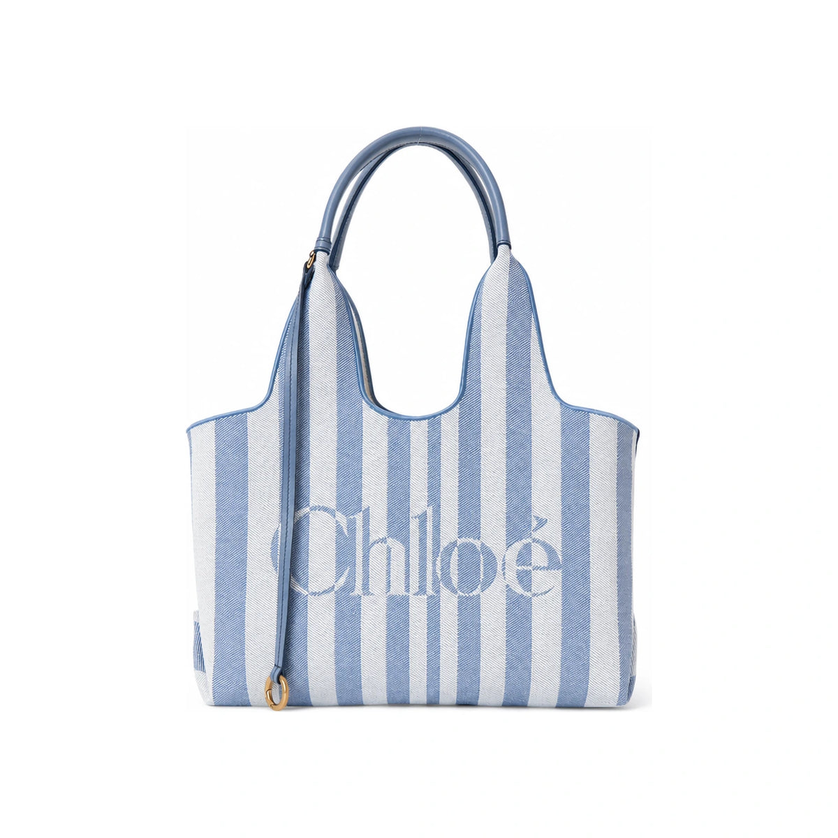 Chloe East-West Striped Tote Bag