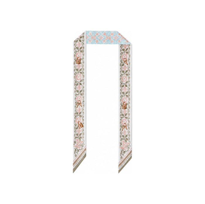 Louis Vuitton Summer Garden BB Light Blue Silk Twilly Scarf M98373