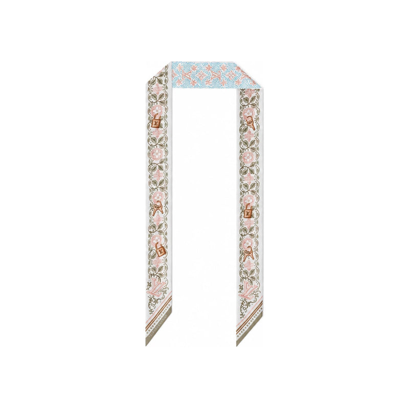 Louis Vuitton Summer Garden BB Light Blue Silk Twilly Scarf M98373