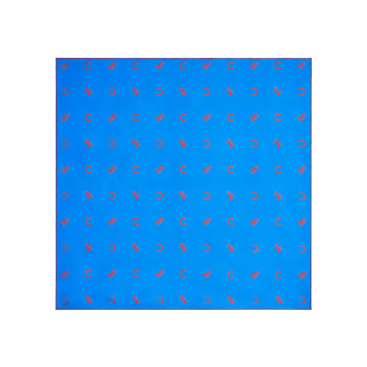 CELINE Square Silk Twill Scarf Blue Red 2AW902R92 29BR