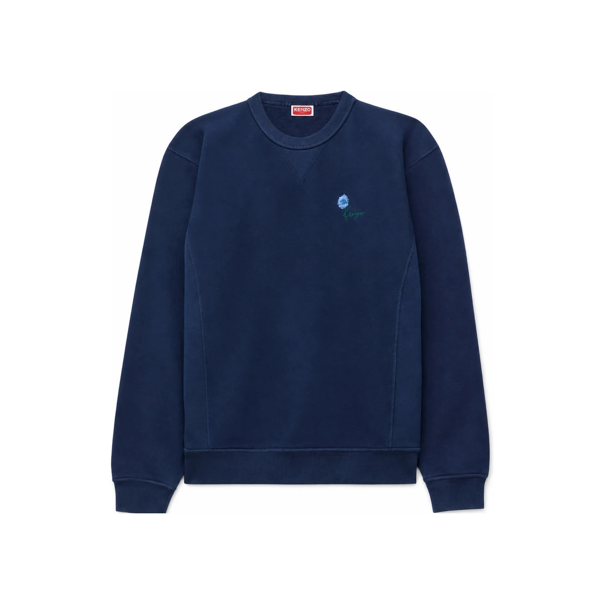 KENZO Long Sleeve Sweatshirt for Men FG6 5SW275 4MJ 79 BLUE BLACK DOM