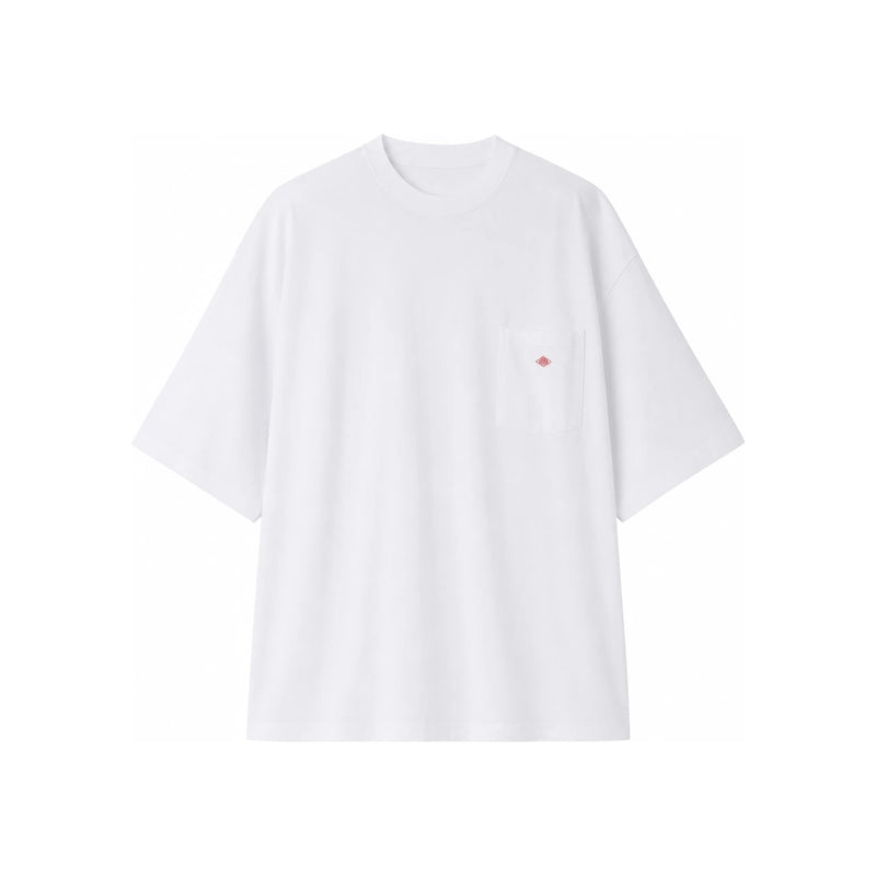 DANTON Big Silhouette Pocket T-Shirt Plain Short Sleeve Black DTC0402 TCB
