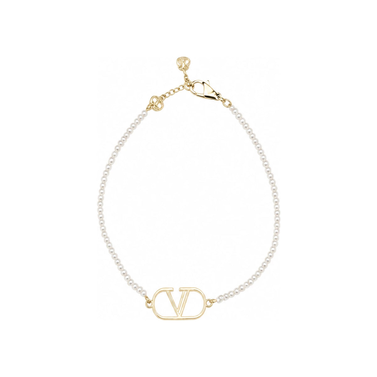 VALENTINO Garavani V-Logo Metal Bracelet for Women