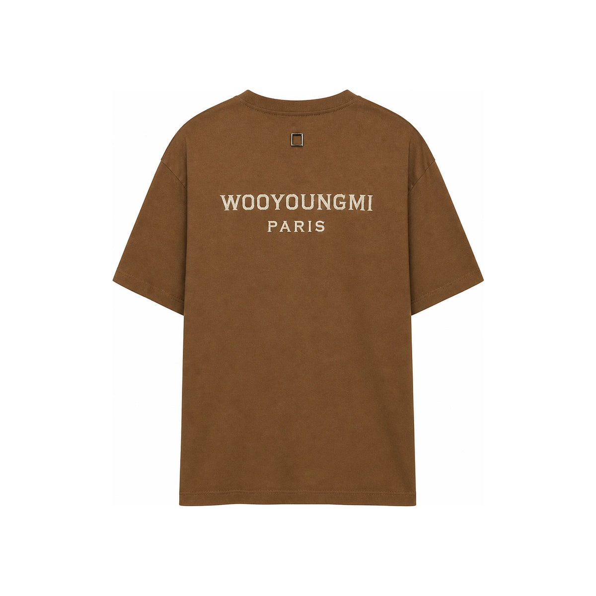 WOOYOUNGMI Brown Cotton Back Logo T-Shirt