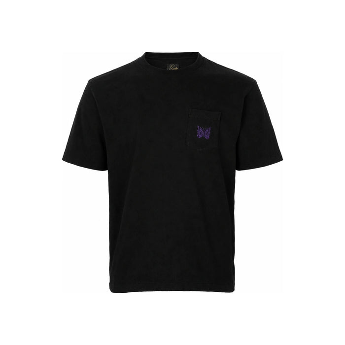 NEEDLES Black Logo Embroidered Pocket T-Shirt