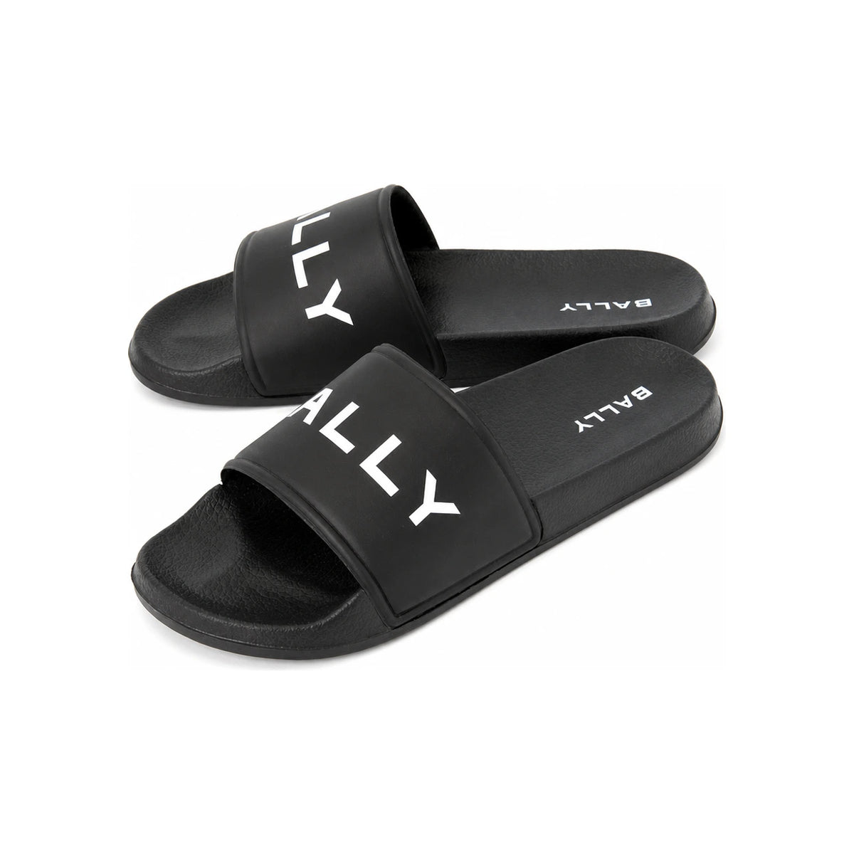 BALLY Men’s Summer Slide Sandals Slippers Black Rubber