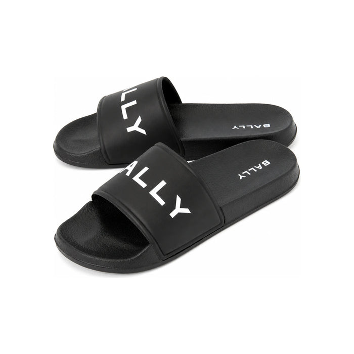 BALLY Men’s Summer Slide Sandals Slippers Black Rubber