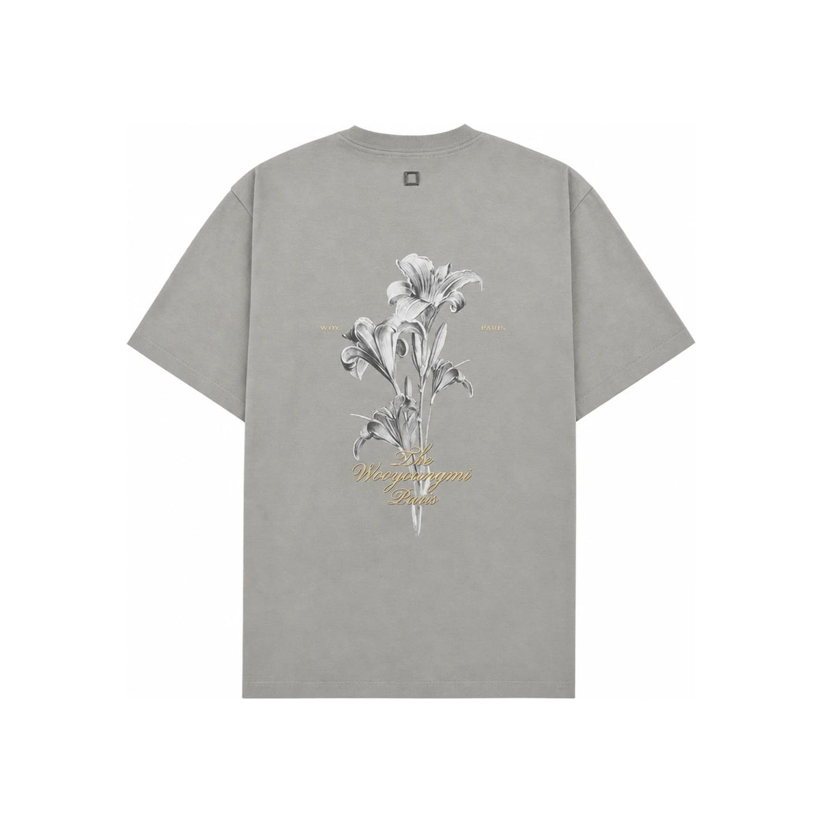 WOOYOUNGMI Flower Back Logo Short Sleeve T-Shirt