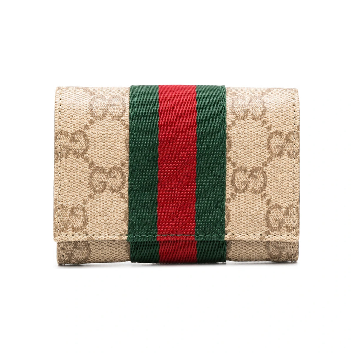 GUCCI Web Detail Bifold Card Case Wallet