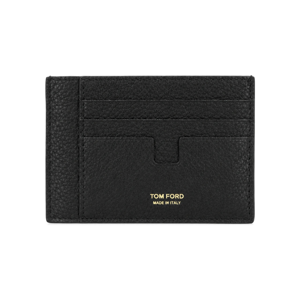 TOM FORD Classic Logo Grain Leather Men's Card Holder Wallet