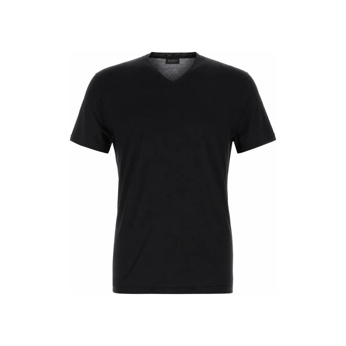 GUCCI Black Cotton Short Sleeve T-Shirt for Men