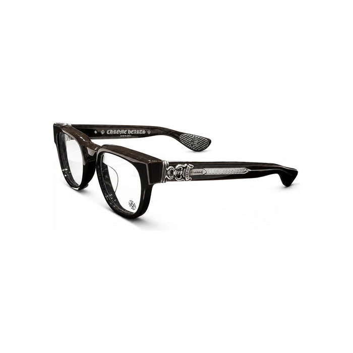 Chrome Hearts Convoluted Brown Silver Accents Eyeglasses