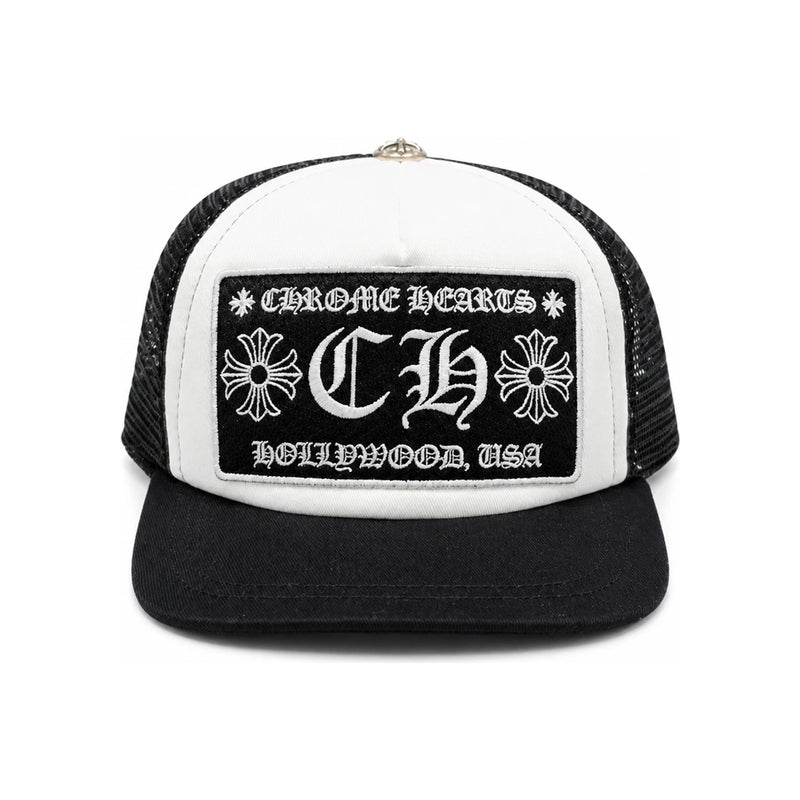 Chrome Hearts Hollywood Mesh Black White Cap