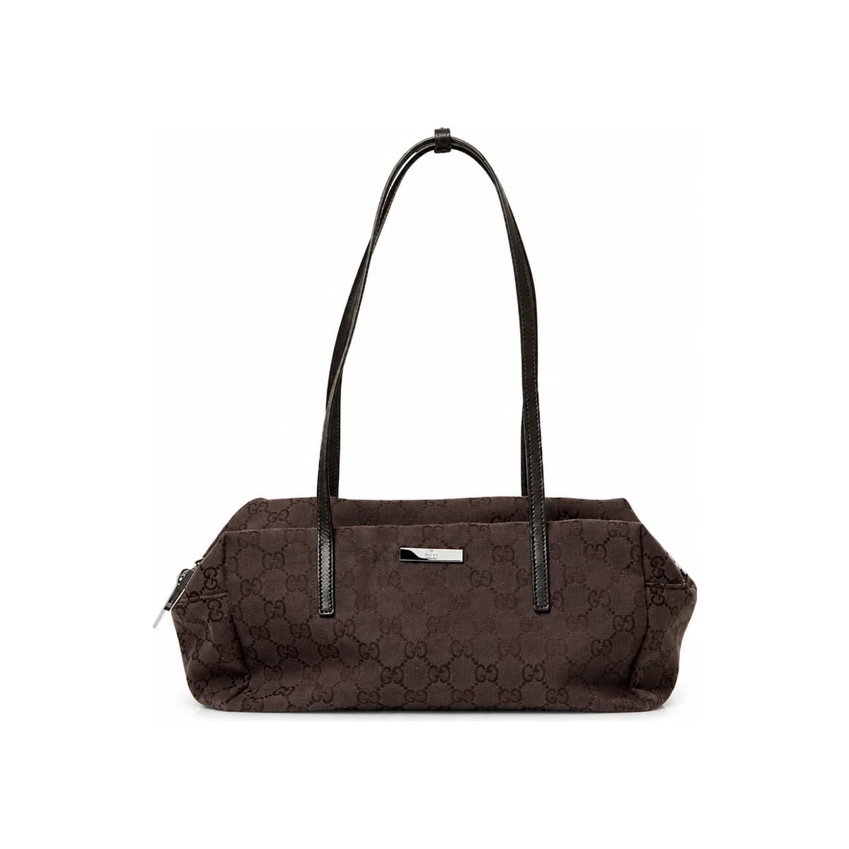 GUCCI Melrose Medium Boston Bag Brown Leather Shoulder Bag