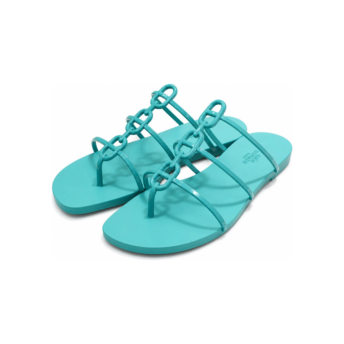 HERMES Women’s Mikonos Sandals Vert Tourmaline Mint Slides