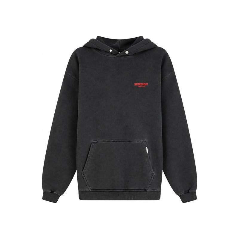 REPRESENT Washed Black Hoodie Sweater Women’s Pullover