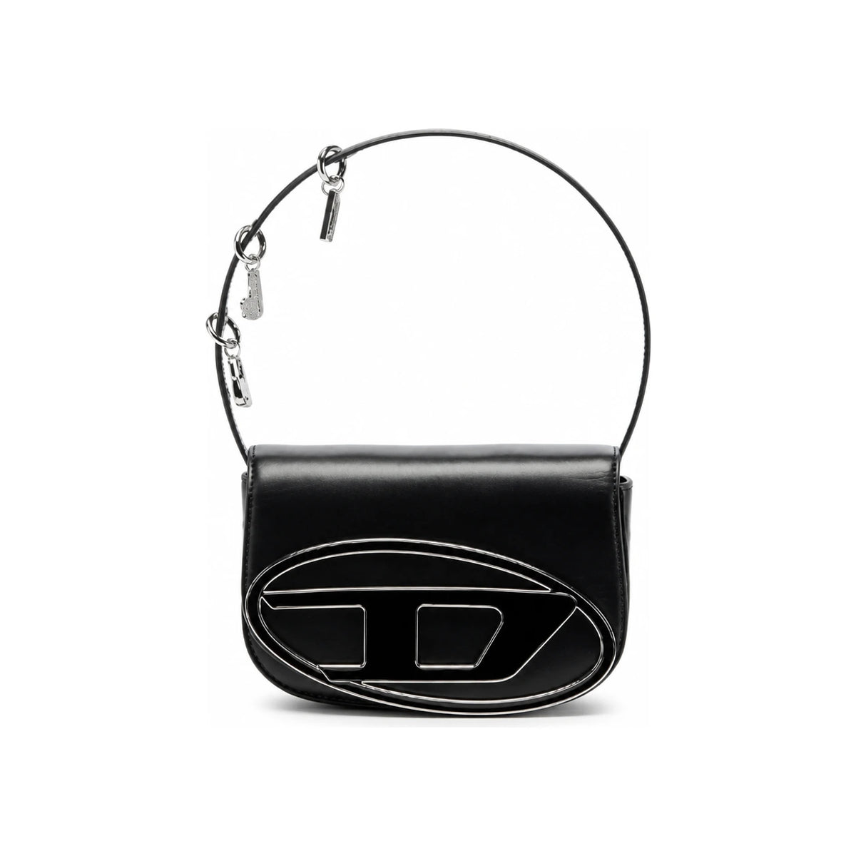 DIESEL Black Leather Shoulder Bag