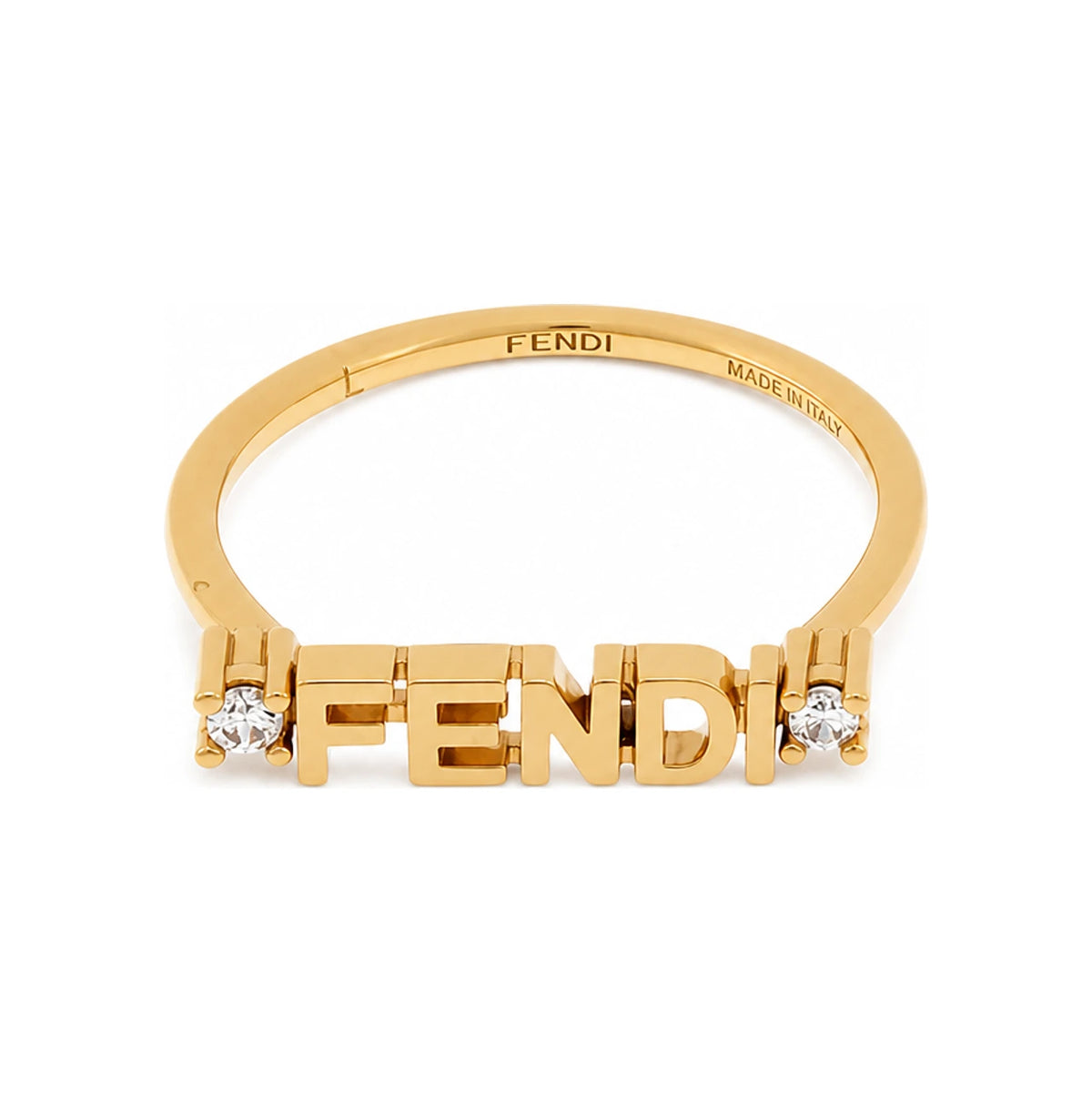 FENDI Gold-Tone Fendigraphy Ring for Women