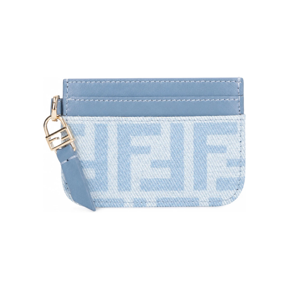 FENDI FF Baguette Leather Card Holder Wallet F1X25