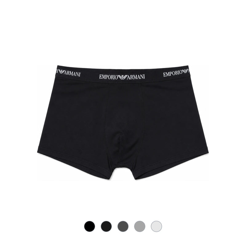 Emporio Armani Men’s Cotton Stretch Trunk Boxer Briefs 3-Pack Underwear