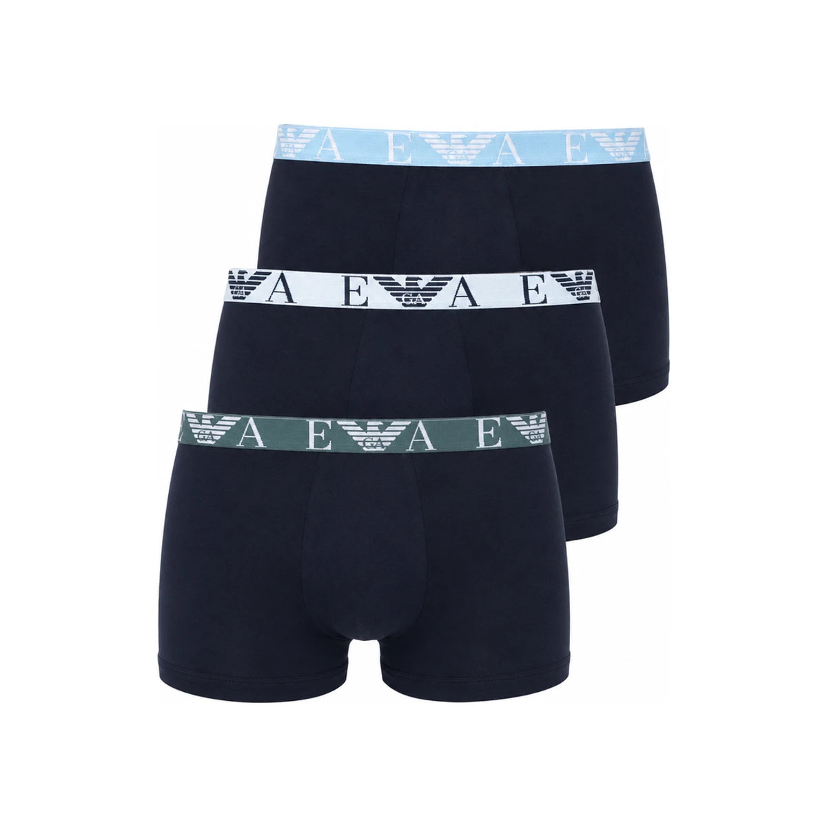 Emporio Armani Men’s 3-Pack Cotton Stretch Trunk Briefs Underwear