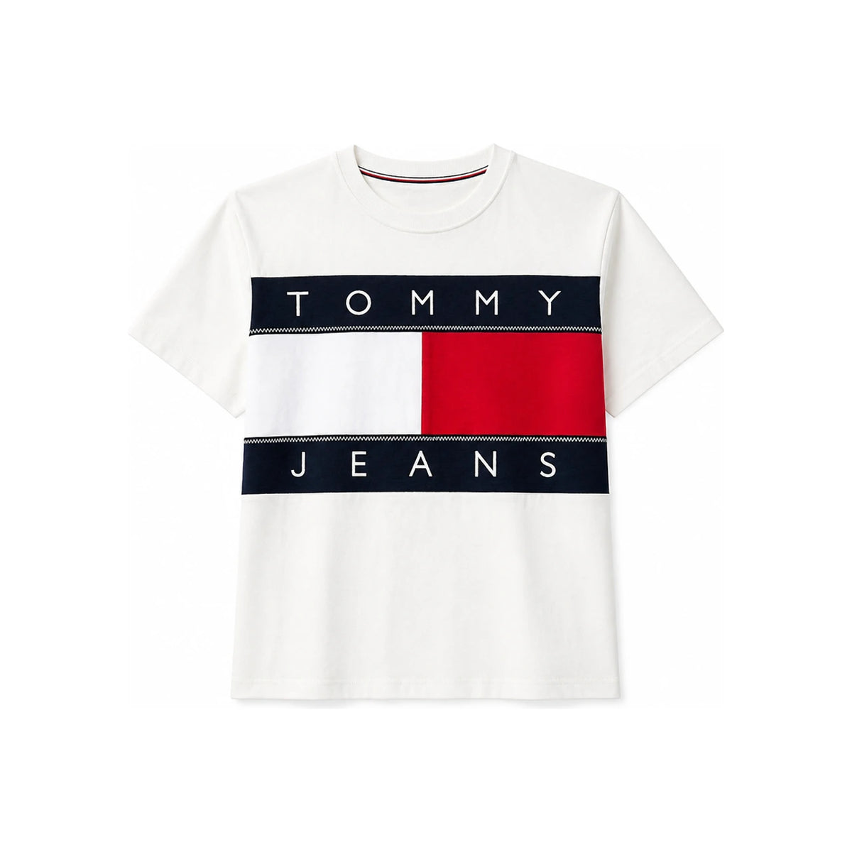TOMMY HILFIGER Women’s Flag Logo T-Shirt Navy