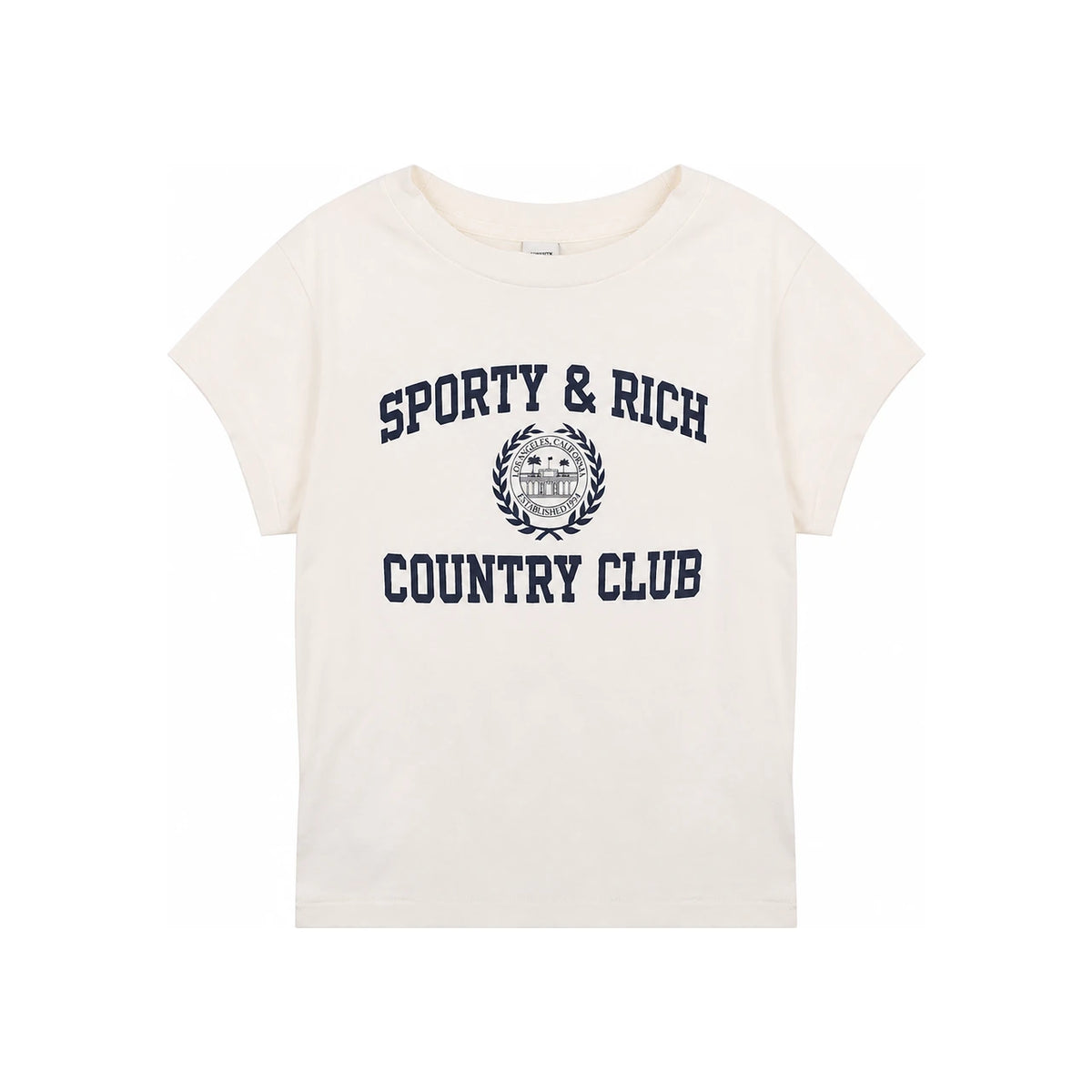SPORTY&RICH Front Logo Slim T-Shirt White Women’s Top TO11176218 WH37