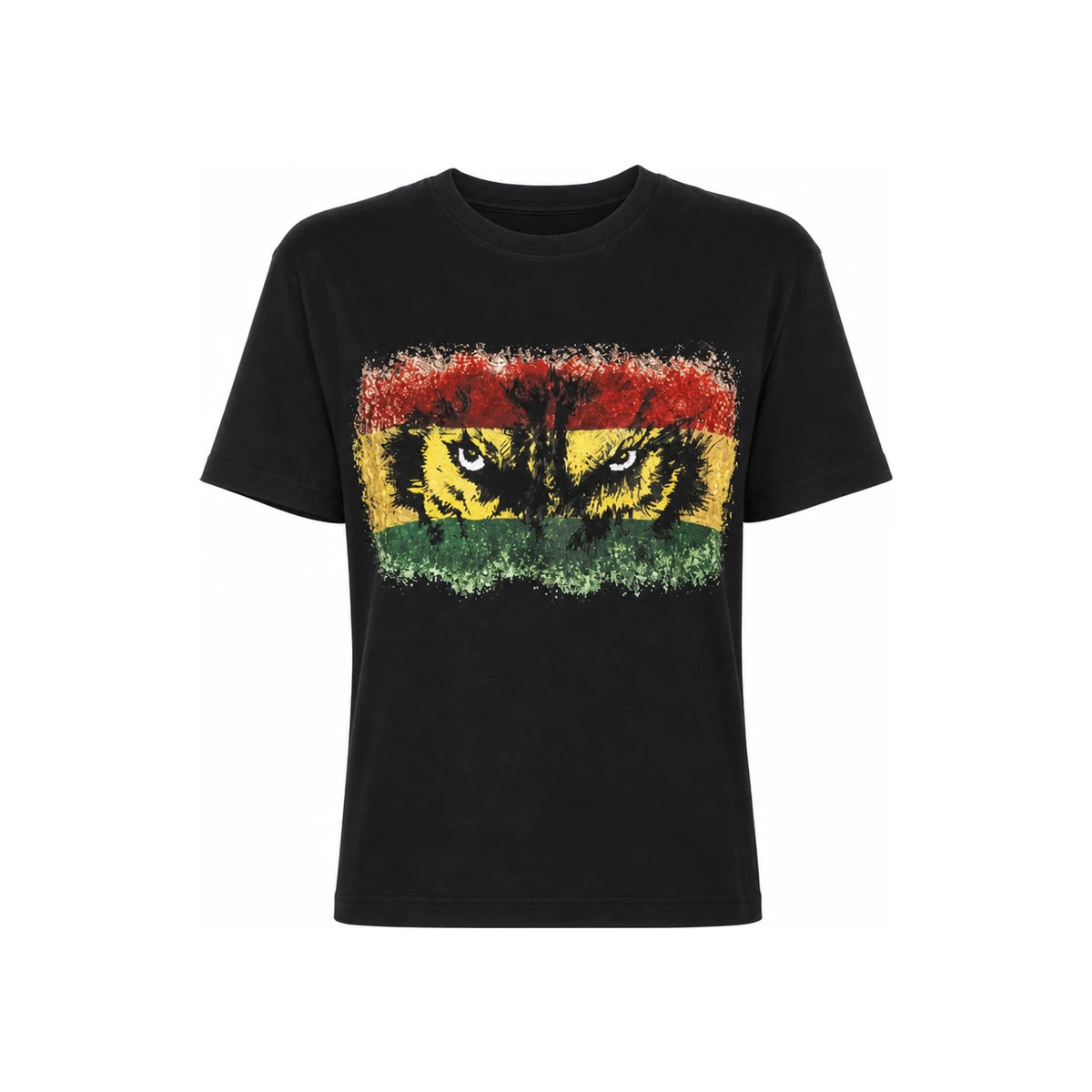 Balmain Monster Eye Print Short Sleeve T-Shirt Women Black