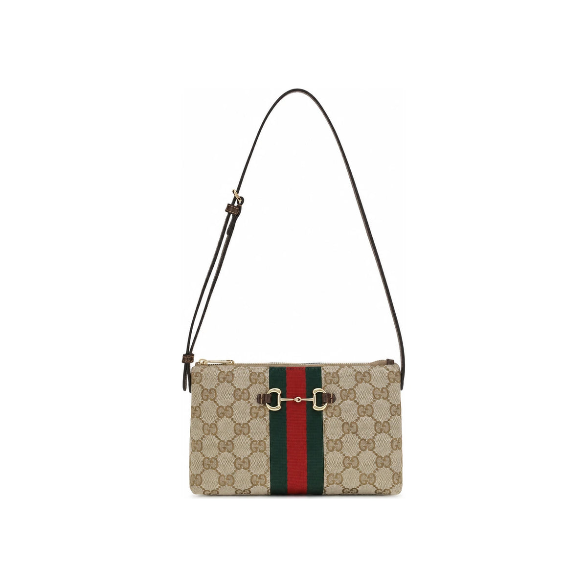 GUCCI Horsebit Web Small Shoulder Bag