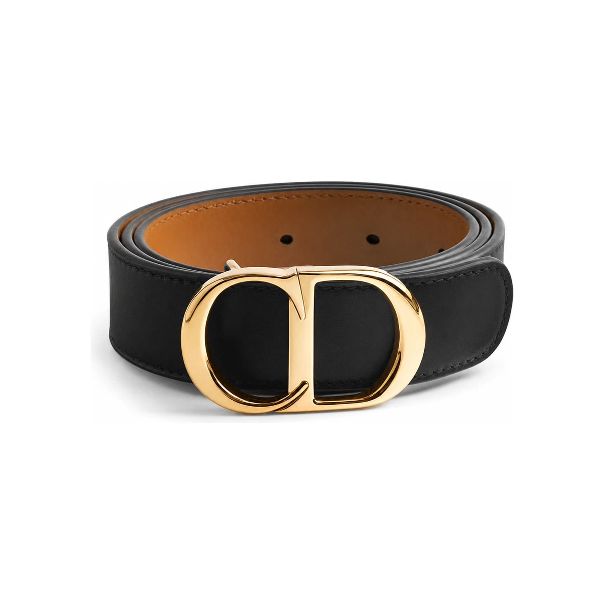 DIOR Reversible CD Icon Belt Black Brown Smooth Calfskin 30mm