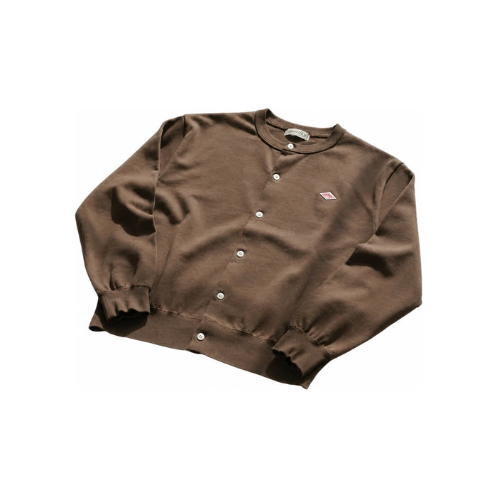 DANTON Jersey Knit Crew Neck Cardigan DTD0137 YSD GREY