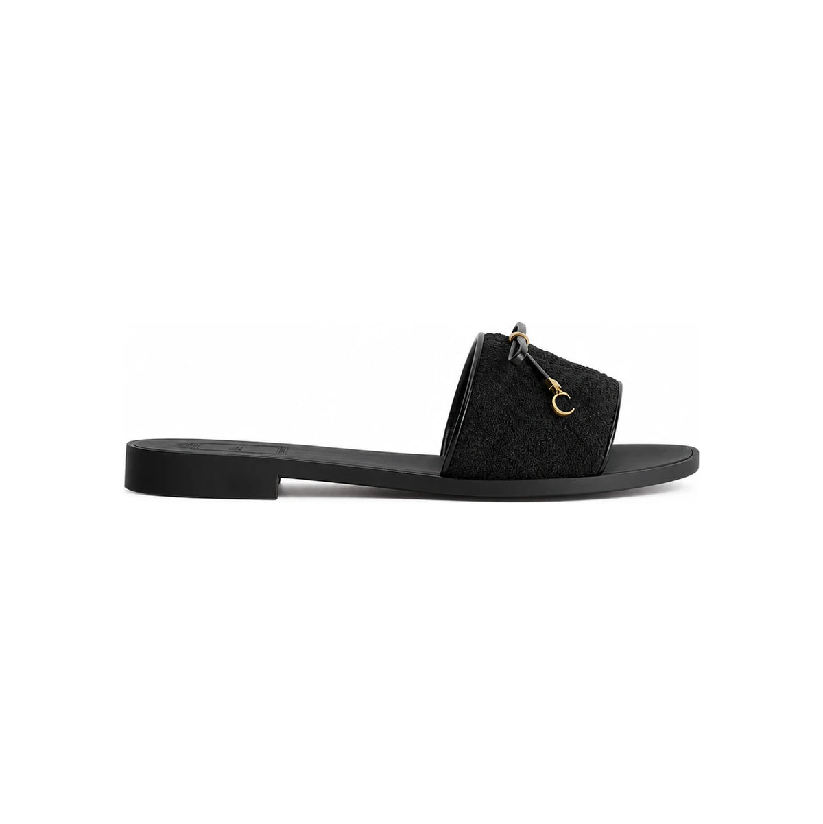 DIOR Black Cannage Slide Sandals Technical Fabric KCO670SOG S900