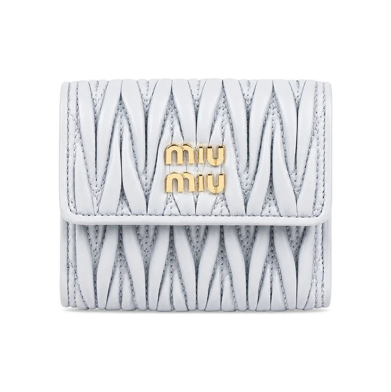 Miu Miu Matelasse Nappa Leather Small Bifold Wallet