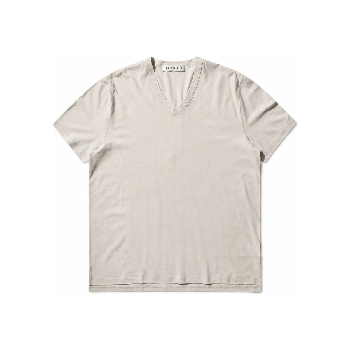 OUR LEGACY Men’s V-Neck T-Shirt White Cotton