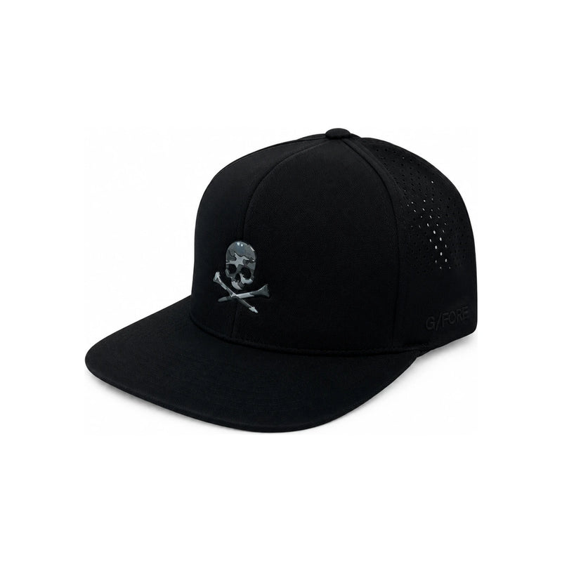 G/FORE Perforated Delta Skull Tees Cap Hat Onyx Black GMH000124 ONYX