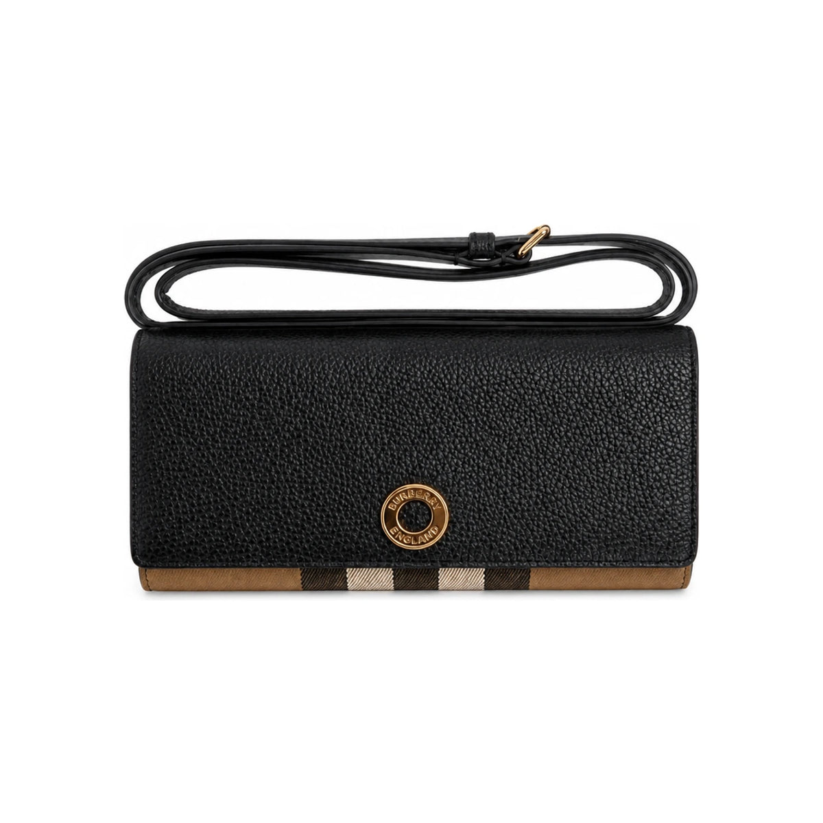 BURBERRY Black House Check Holly HSC Note Crossbody Bag 8121420