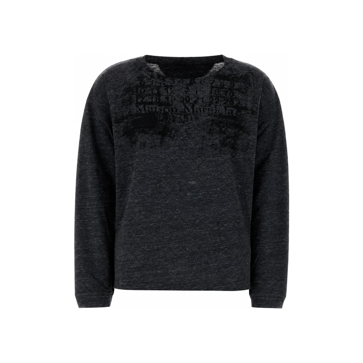 Maison Margiela Long Sleeve Sweatshirt Cotton Blend Navy Women’s Top