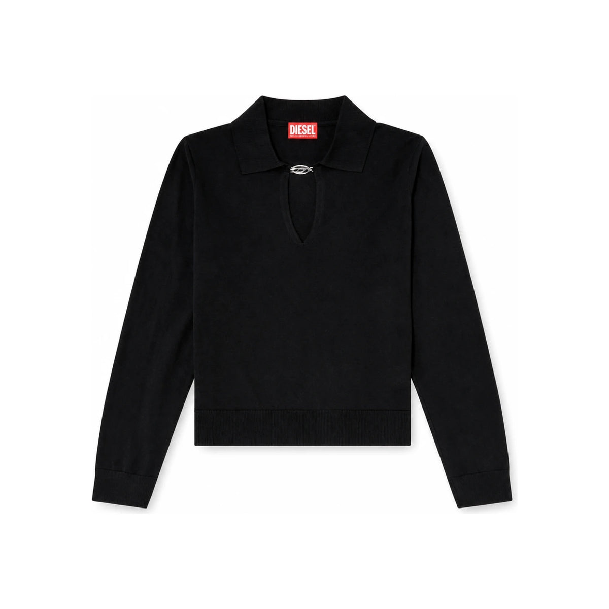 DIESEL Long Sleeve V-Neck Knit Sweater for Women