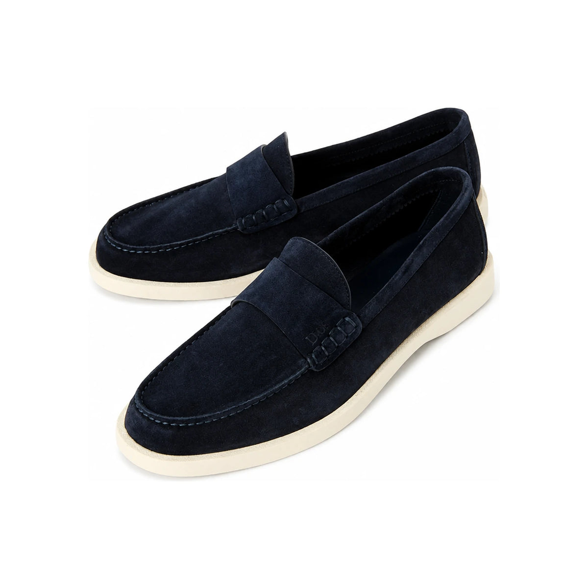 DIOR MEN Suede Granville Loafers Deep Blue Loafers