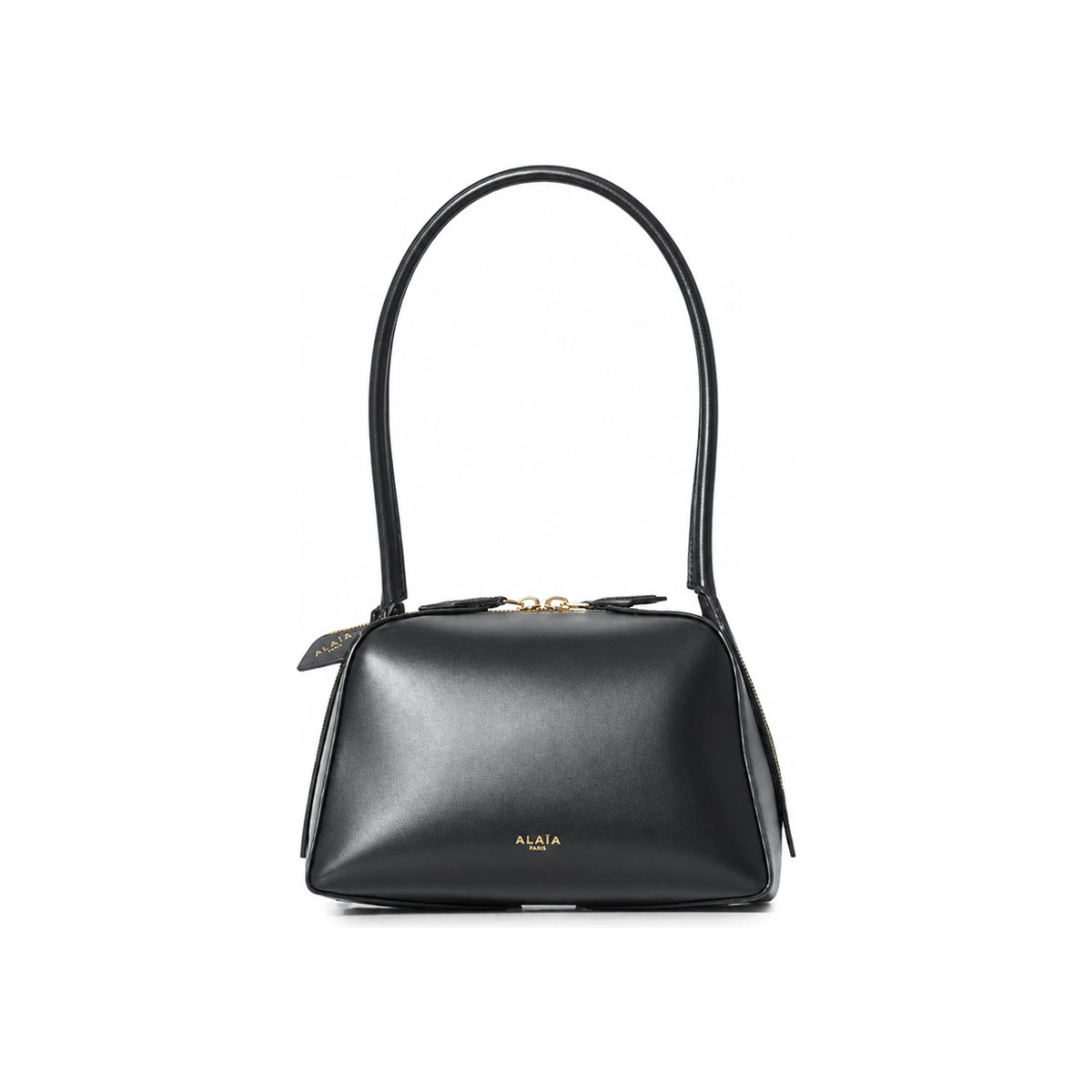 ALAIA Le Bulldog Small Black Leather Shoulder Bag