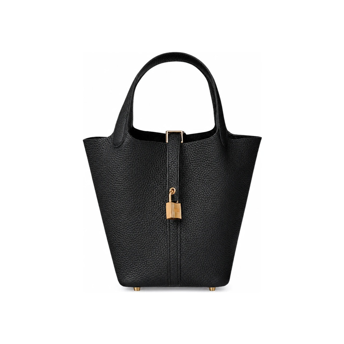 HERMES Black Clemence Picotin Lock 18 Tote Bag with Gold Hardware