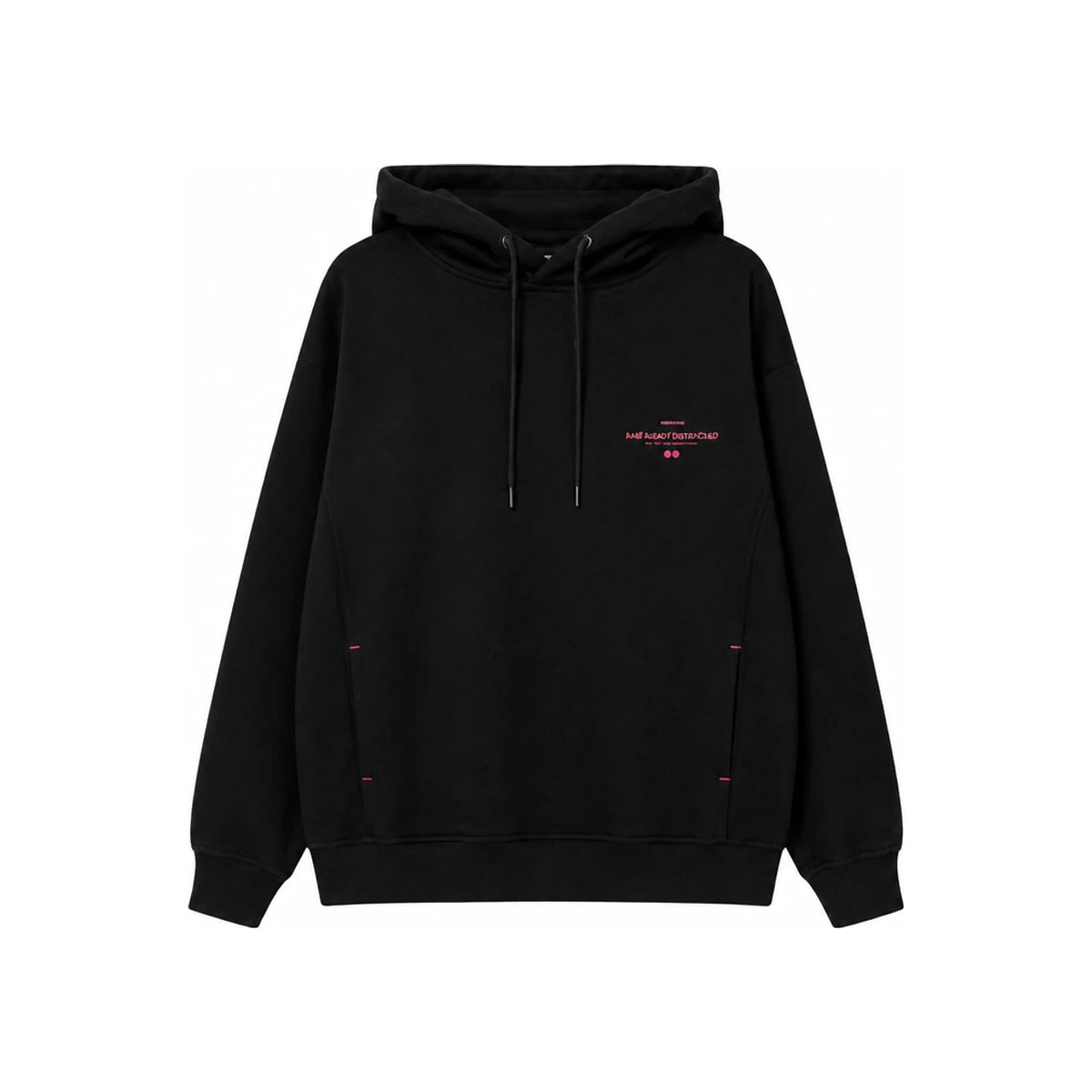 Anti Social Social Club metallic logo print black hoodie MI2TS750 BK