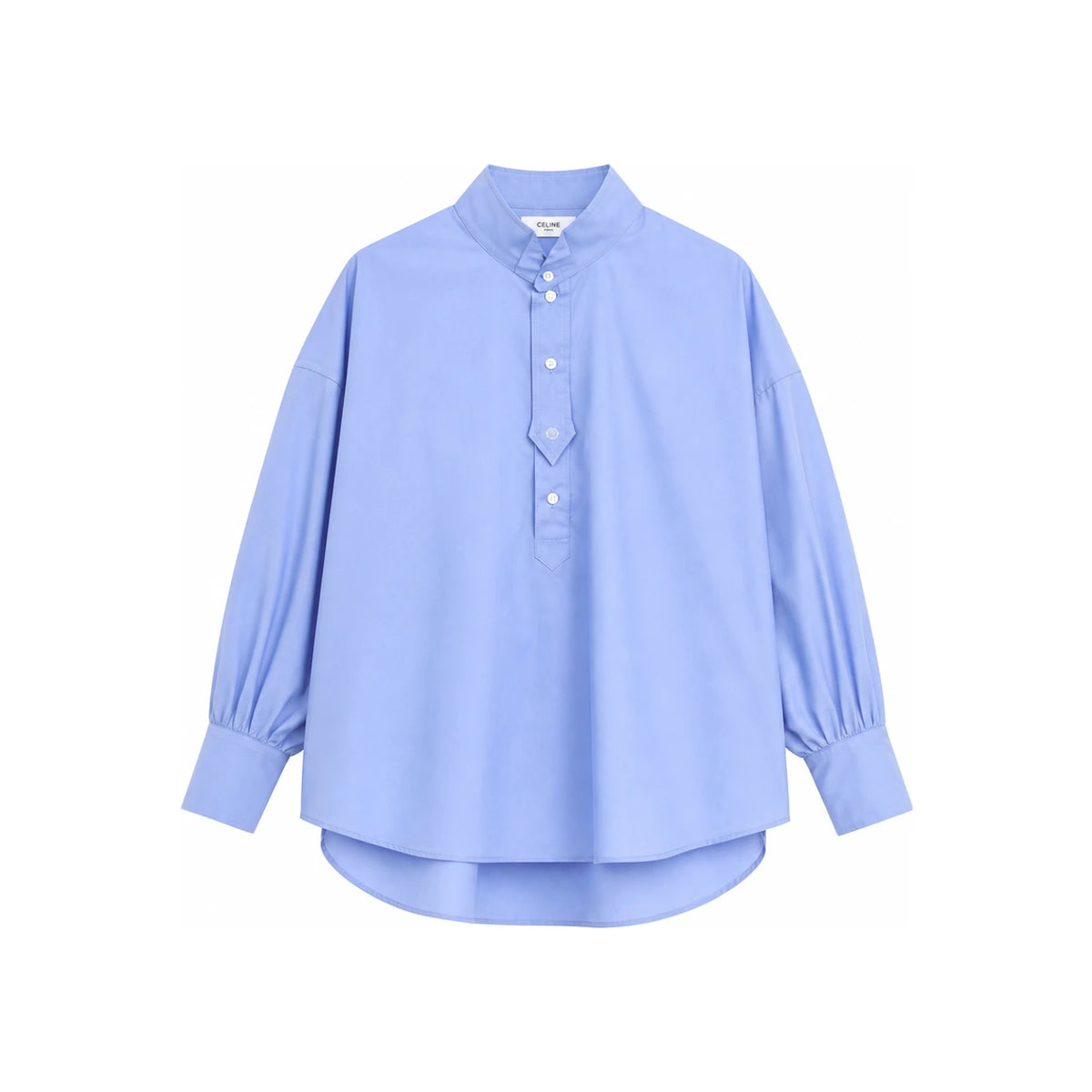CELINE Blue Cotton Poplin Long Sleeve Shirt RC0M32N91 07EU