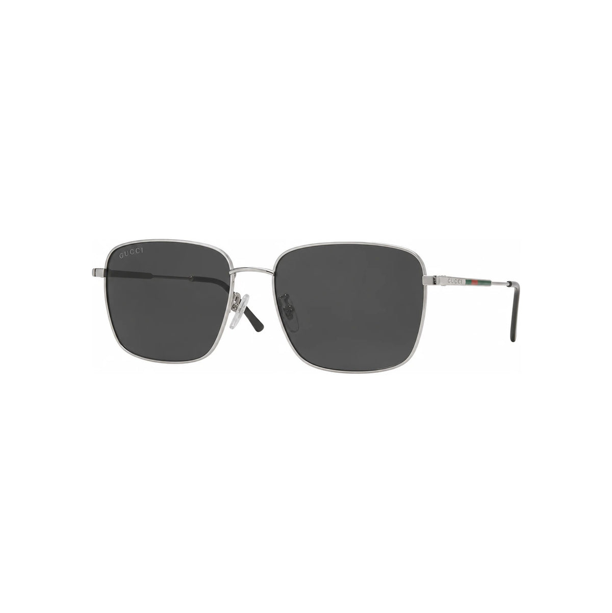 GUCCI Silver Metal Square Sunglasses Unisex Asian Fit GG2097SK 001
