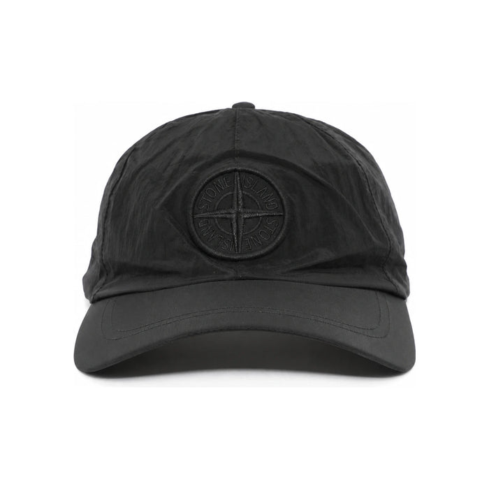 STONE ISLAND Metal Nylon Black Baseball Cap Unisex