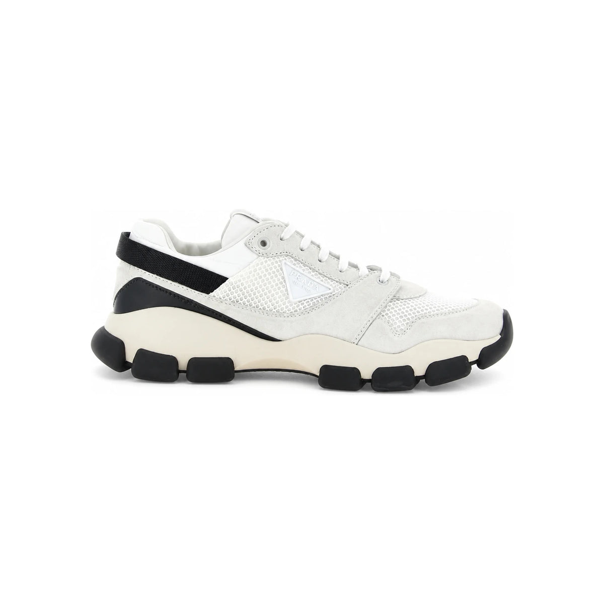 PRADA Black Leather Low Top Sneakers