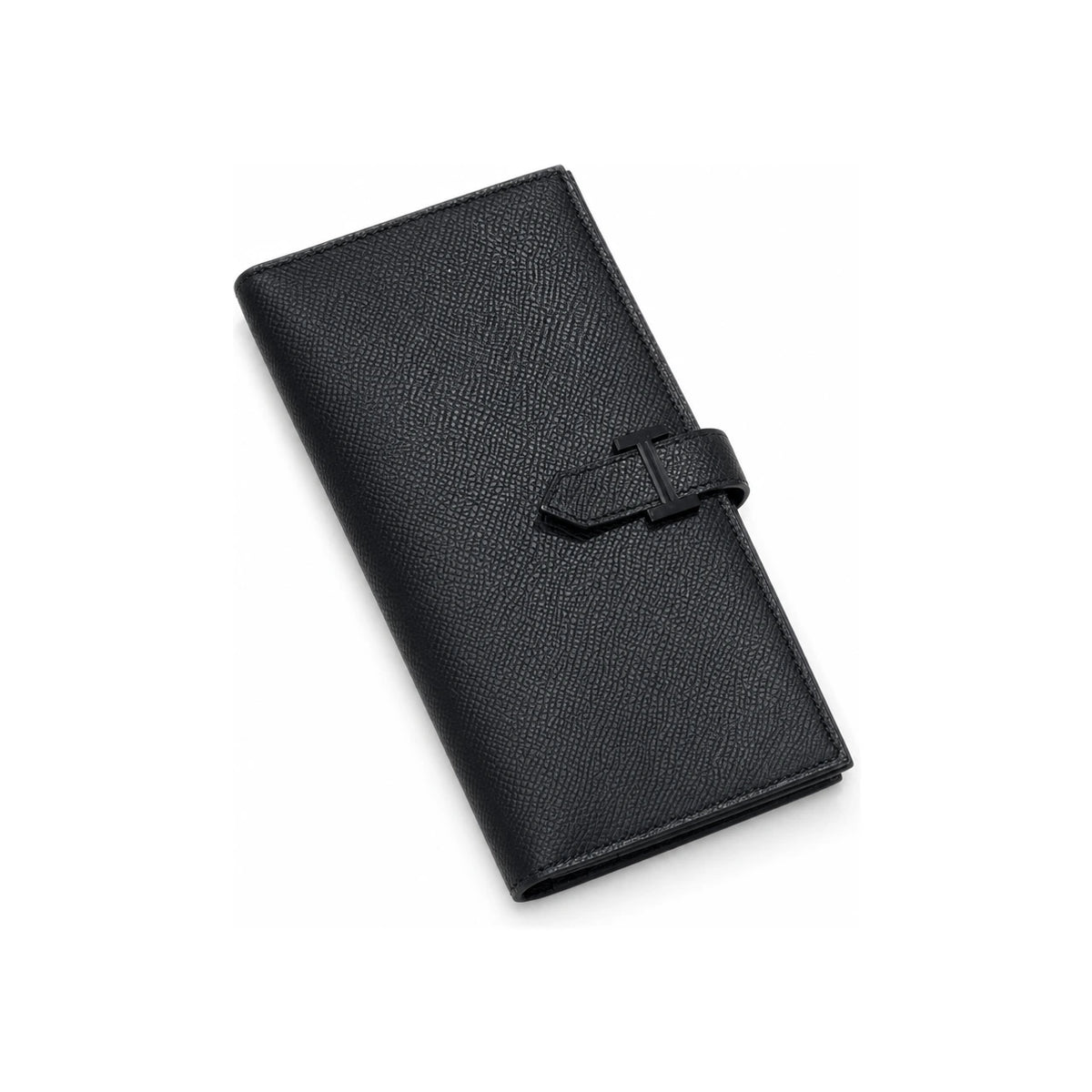 HERMES Epsom So Black Béarn Long Wallet Unisex