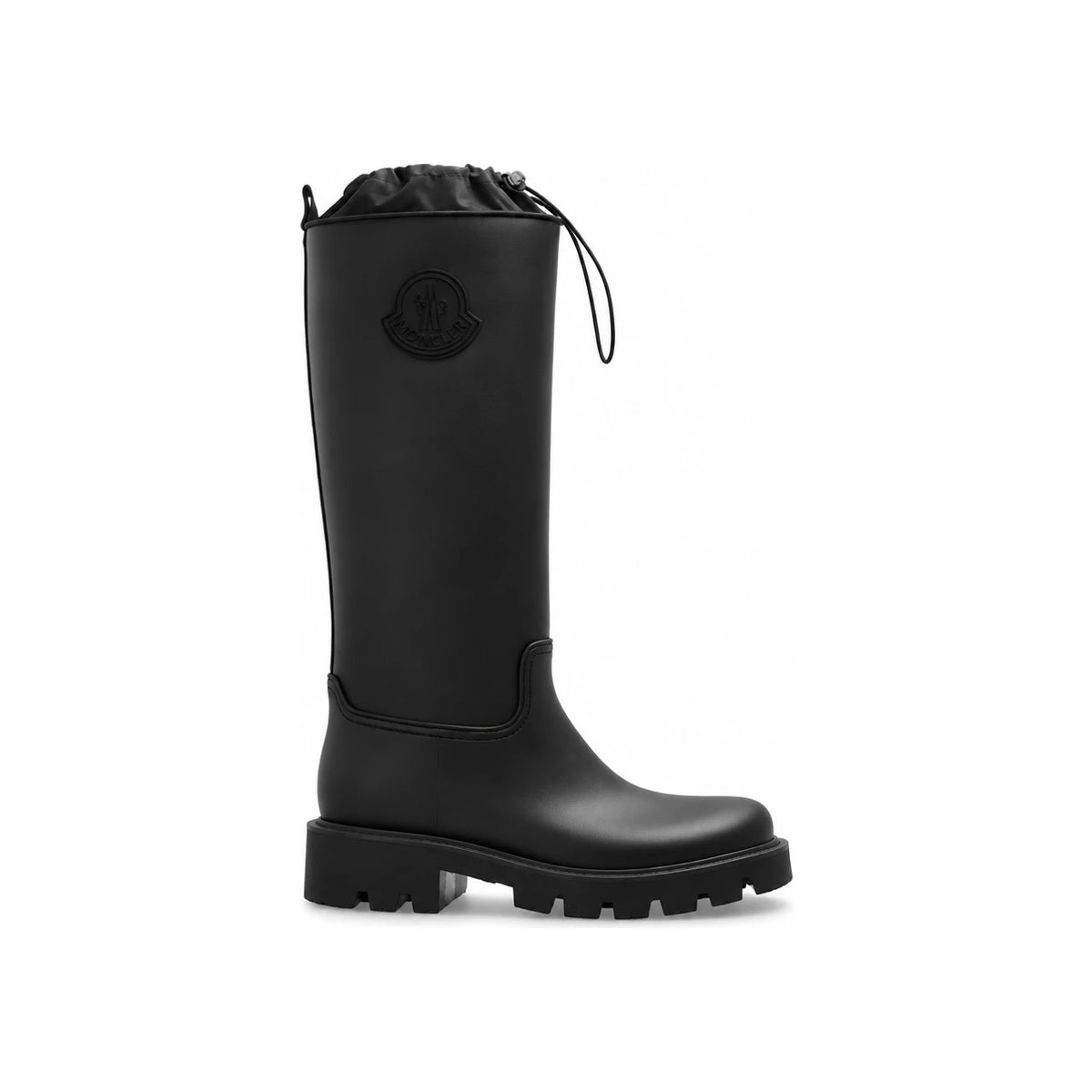 Moncler Black Leather Mid-Calf Ankle Boots